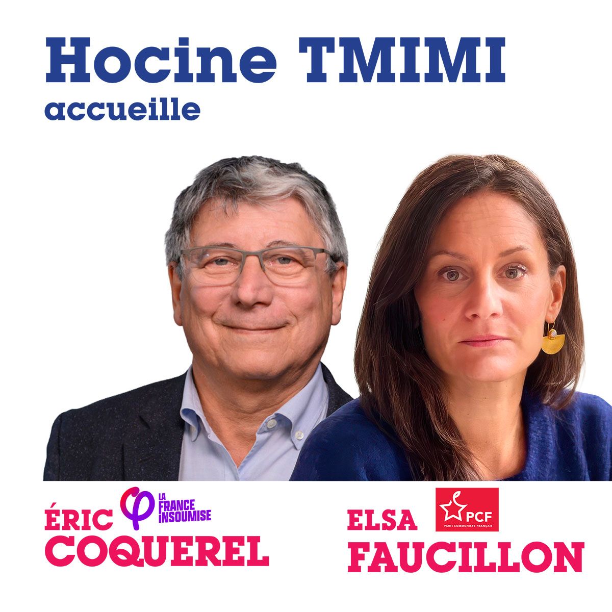 Mercredi 7 janvier, Hocine Tmimi accueille Éric Coquerel et Elsa Faucillon à Vitry